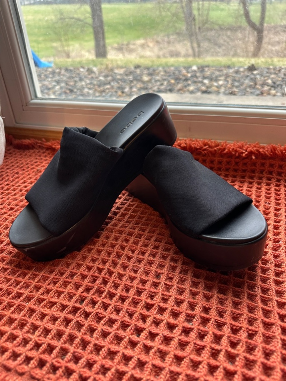 Vintage BEBE black platform sandals